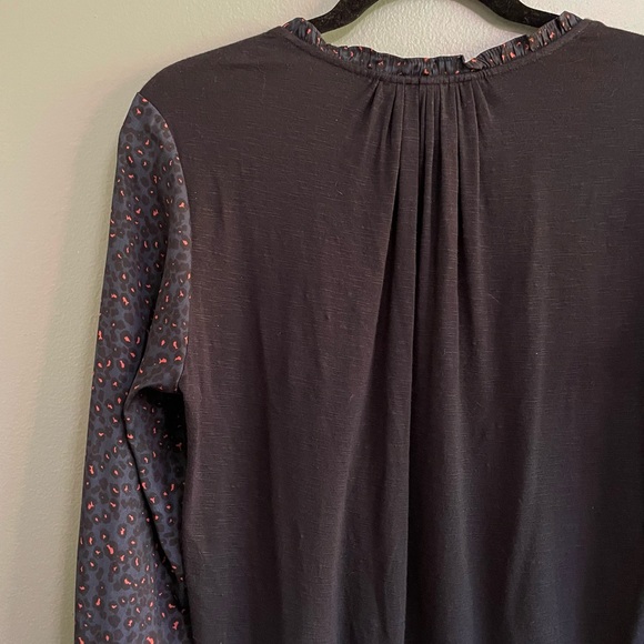 Dolan ‘Marilyn’ Mixed Media Cheetah Print Blouse - Picture 7 of 10